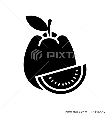 guava fruit icon vector design template in white background 141965472