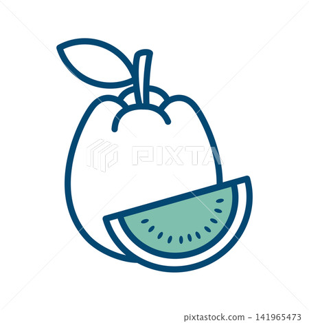 guava fruit icon vector design template in white background guava fruit icon vector design template in white background 141965473