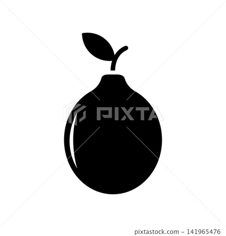 guava fruit icon vector design template in white background guava fruit icon vector design template in white background 141965476