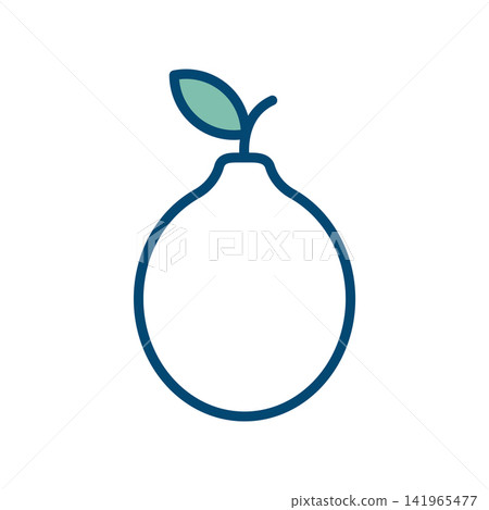guava fruit icon vector design template in white background 141965477