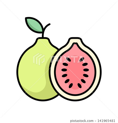 guava fruit icon vector design template in white background 141965481
