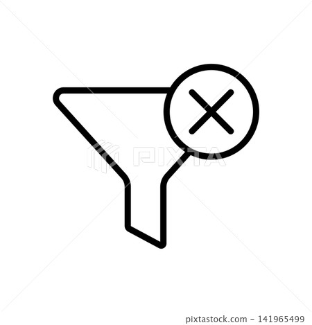 funnel filter icon vector design template in white background funnel filter icon vector design template in white background 141965499