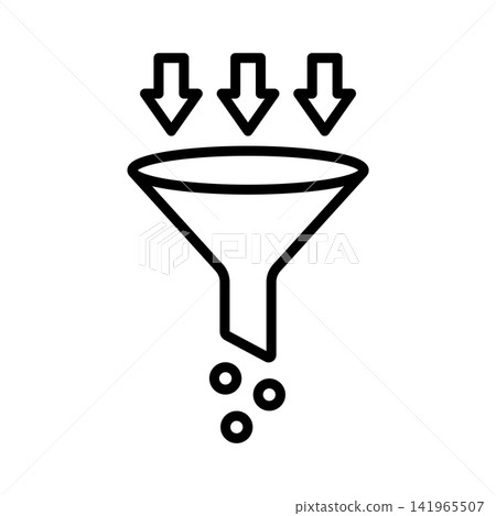 funnel filter icon vector design template in white background funnel filter icon vector design template in white background 141965507