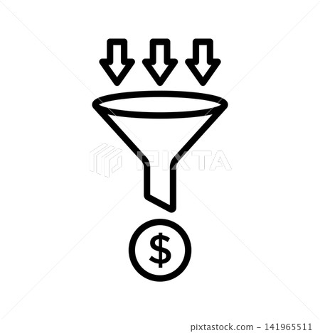funnel filter icon vector design template in white background funnel filter icon vector design template in white background 141965511