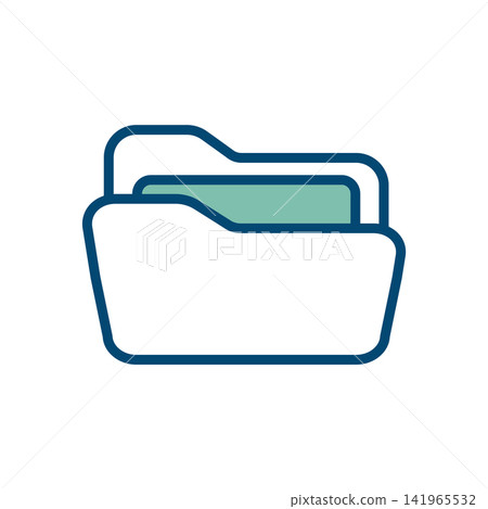 folder icon vector design template in white background folder icon vector design template in white background 141965532