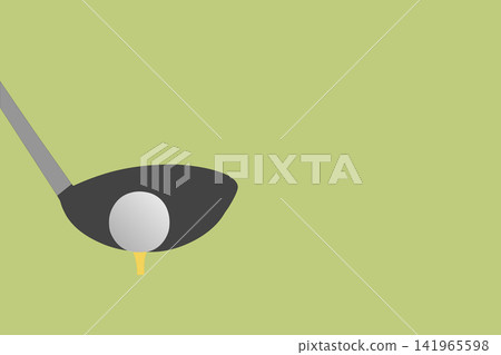 golf club driver ready to hit ball on tee golf club driver ready to hit ball on tee 141965598