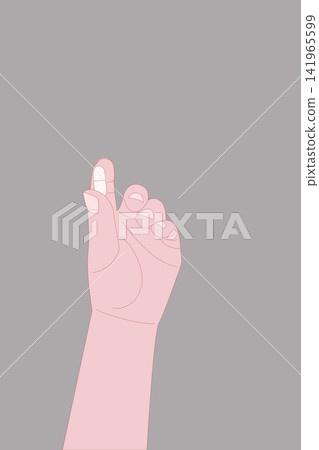 human hand holding medication capsule	 141965599