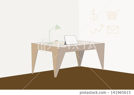 home office, tablet, desk 141965615