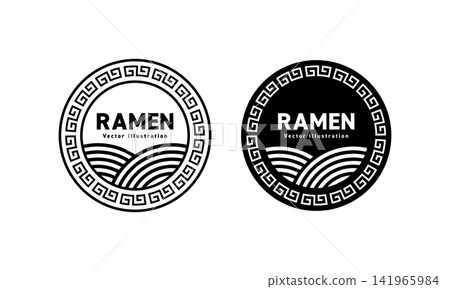 Ramen icon emblem logo design vector illustration Ramen icon emblem logo design vector illustration 141965984