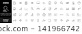 Business Analysis and Data Insights Outline Icon Set with Analytics, Reports and Growth Charts 141966742