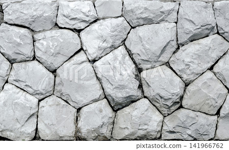 Gray Stone Wall Texture Background Rustic Rock Masonry Retaining Surface Gray Stone Wall Texture Background Rustic Rock Masonry Retaining Surface 141966762