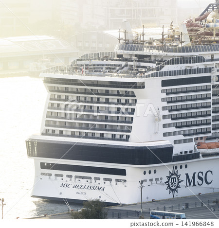 A large cruise ship docked at Kaohsiung Port, Taiwan. A large cruise ship docked at Kaohsiung Port, Taiwan. 141966848