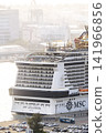 A large cruise ship docked at Kaohsiung Port, Taiwan. A large cruise ship docked at Kaohsiung Port, Taiwan. 141966856