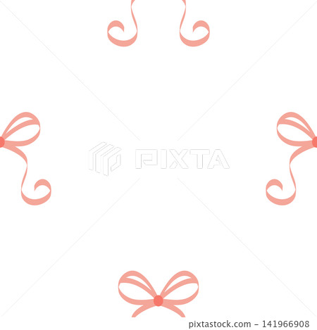 Seamless pattern with pink bows. Hairstyles, hair, festive gift wrapping Seamless pattern with pink bows. Hairstyles, hair, festive gift wrapping 141966908