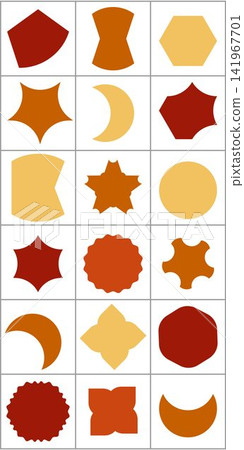 Retro sticker label and floral badge icon set for modern graphic design Retro sticker label and floral badge icon set for modern graphic design 141967701