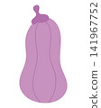 Cute purple pastel pumpkin design in minimalist style 141967752