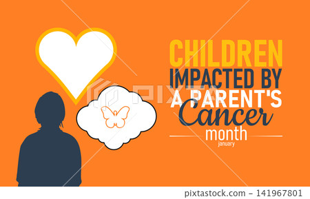 Children Impacted by a Parents Cancer Month Poster Banner and Background Design Template Featuring Child and Ribbon Illustration for Emotional Support, Family Awareness, and Cancer Care Advocacy Children Impacted by a Parents Cancer Month Poster Banner and Background Design Template Featuring Child and Ribbon Illustration for Emotional Support, Family Awareness, and Cancer Care Advocacy 141967801