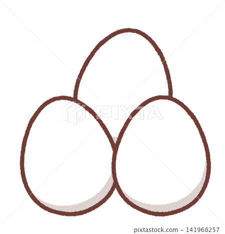 A simple illustration of a white egg 141968257