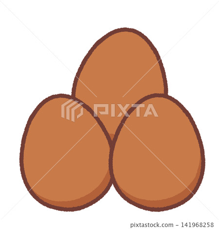 A simple illustration of a brown egg A simple illustration of a brown egg 141968258