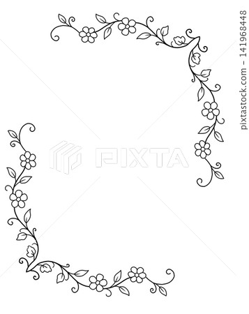 Botanical Corner Border Vector Botanical Corner Border Vector 141968448