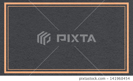 Textured black paper background with peach double frame border and copy space for banner, presentation, template Textured black paper background with peach double frame border and copy space for banner, presentation, template 141968454