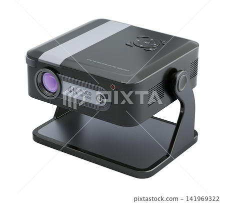 Portable mini home projector - 3D illustration 141969322