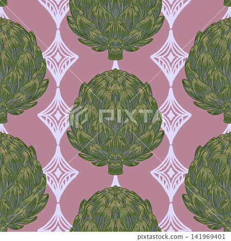 seamless pattern with tropical plants seamless pattern with tropical plants 141969401