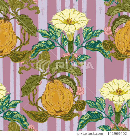 floral seamless pattern with roses floral seamless pattern with roses 141969402