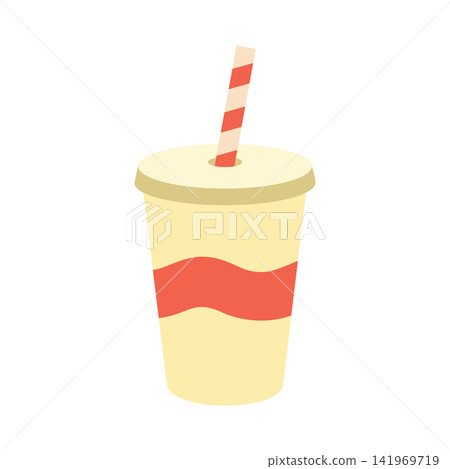 paper cup straw fast food flat icon paper cup straw fast food flat icon 141969719