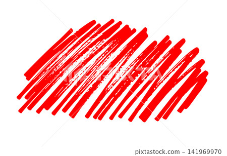 Hand-drawn style, solid red lines Hand-drawn style, solid red lines 141969970