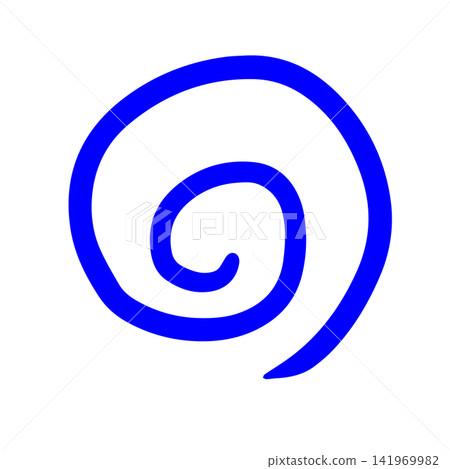 Hand-drawn style swirling circles/swirls in blue Hand-drawn style swirling circles/swirls in blue 141969982