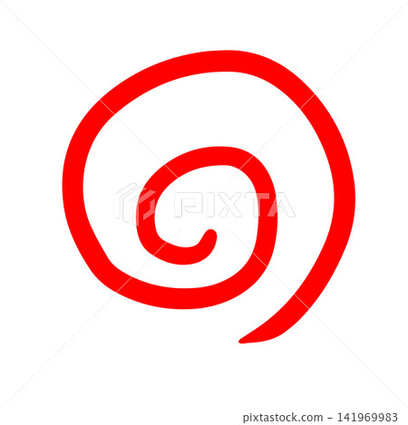 Hand-drawn style swirling circles/swirls in red Hand-drawn style swirling circles/swirls in red 141969983