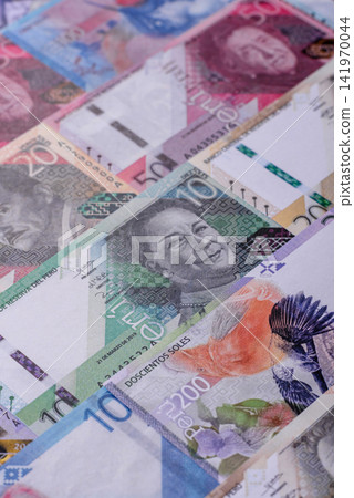 Peruvian paper currency cash sol for payments and settlements. Peruvian cash Peruvian paper currency cash sol for payments and settlements. Peruvian cash 141970044