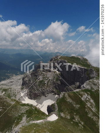Aerial Top Down Drone View In Dinaric Alps Aerial Top Down Drone View In Dinaric Alps 141970256