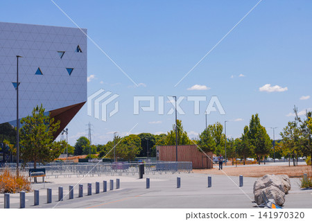 Modern architecture urban park in countryside Modern architecture urban park in countryside 141970320