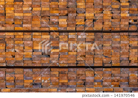Stacked Lumber Background Texture Stacked Lumber Background Texture 141970546