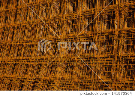 Close-Up of Rusty Wire Mesh Texture Close-Up of Rusty Wire Mesh Texture 141970564