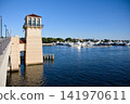 Bridge Tower Overlooking Yacht Marina 141970611