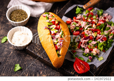 Trendy viral chopped Italian sandwich Trendy viral chopped Italian sandwich 141972022