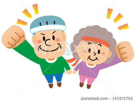 Grandfather, grandfather, grandmother, grandmother, father, mother, elderly, senior Grandfather, grandfather, grandmother, grandmother, father, mother, elderly, senior 141972703