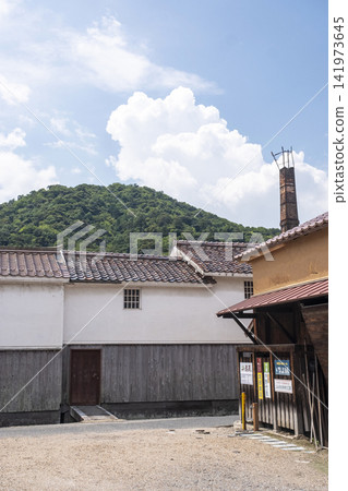 打椿山和紅瓦街景 倉吉白壁土藏 打椿山和紅瓦街景 倉吉白壁土藏 141973645
