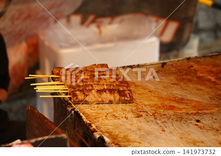 Japanese Street Food, Grilled Skewers and Market Cuisine Japanese Street Food, Grilled Skewers and Market Cuisine 141973732