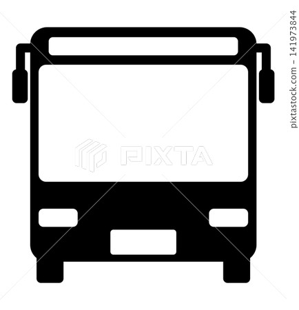 Bus front silhouette icon 141973844
