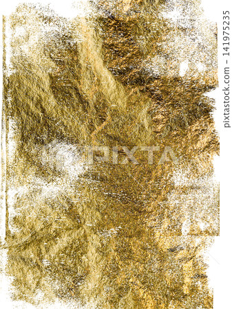 Abstract textured background with shimmering golden metallic foil Abstract textured background with shimmering golden metallic foil 141975235