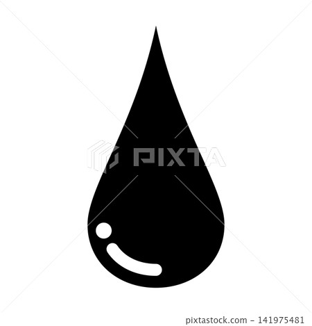 Silhouette illustration of a raindrop Silhouette illustration of a raindrop 141975481