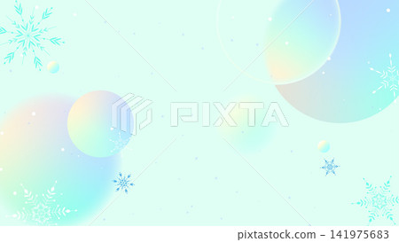 A translucent, glass-morphic winter background with snowflakes. A translucent, glass-morphic winter background with snowflakes. 141975683