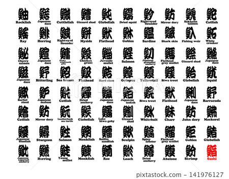 Yosemoji (traditional Japanese calligraphy for theater theaters): Sushi - Complete Edition - English - Part 2 Yosemoji (traditional Japanese calligraphy for theater theaters): Sushi - Complete Edition - English - Part 2 141976127