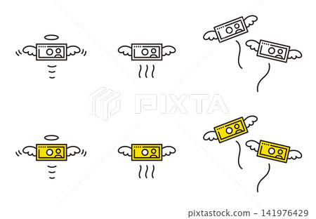 An illustration representing money, banknotes, spending, and expenses. It depicts expenses, debt, and loans. An illustration representing money, banknotes, spending, and expenses. It depicts expenses, debt, and loans. 141976429