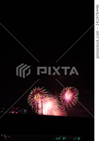 照亮夏夜天空的煙火表演 照亮夏夜天空的煙火表演 141976446
