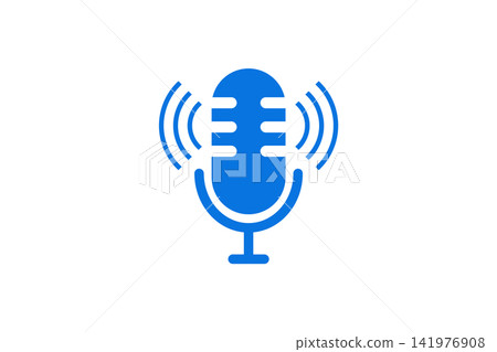 Microphone Icon for Podcasting, Audio Broadcast and Voice Recording Symbol Microphone Icon for Podcasting, Audio Broadcast and Voice Recording Symbol 141976908